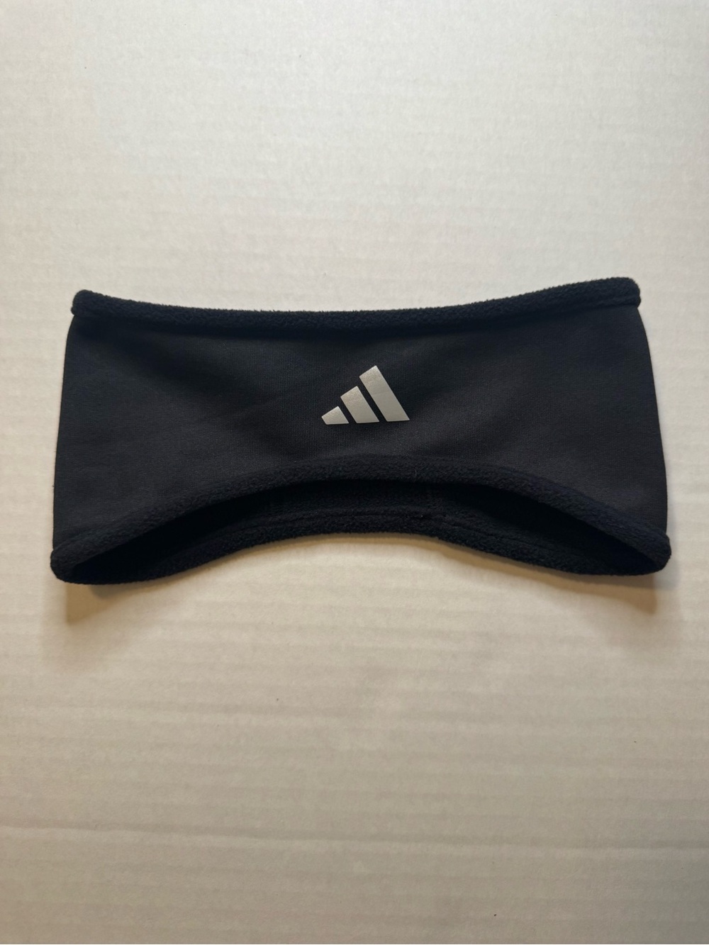 adidas Black Fleece Ear Warmer Headband with Reflective Logo